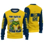 Michigan Wolverines Sweater Custom Grinch Fierce Blue Best Selling