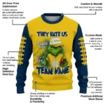 Michigan Wolverines Sweater Custom Grinch Fierce Blue Best Selling