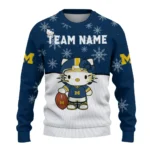 Michigan Wolverines Sweater Customized Hello Kitty Blue Best Selling