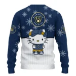 Milwaukee Brewers Sweater Custom Hello Kitty Navy Blue Best Selling