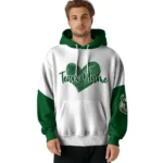 Milwaukee Bucks Hoodie Customized Scribble Heart Green White Best Selling