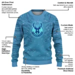 Milwaukee Bucks Sweater Custom Tiger Pattern Best Selling