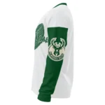 Milwaukee Bucks Sweater Personalized Heart Sketch Green White Best Selling