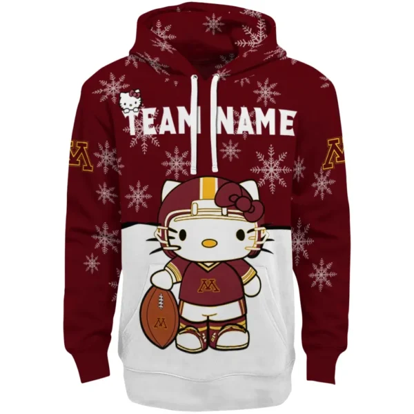 Minnesota Golden Gophers Hoodie Custom Hello Kitty Maroon Best Selling