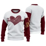 Minnesota Golden Gophers Sweater Personalized Heart Sketch Maroon White Best Selling