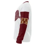 Minnesota Golden Gophers Sweater Personalized Heart Sketch Maroon White Best Selling
