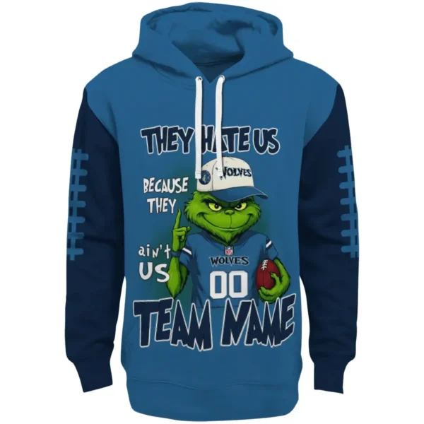 Minnesota Timberwolves Hoodie Custom Grinch Fierce Midnight Blue Best Selling