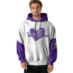 Minnesota Vikings Hoodie Personalized Scribble Heart Purple White Best Selling