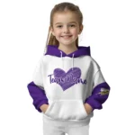 Minnesota Vikings Hoodie Personalized Scribble Heart Purple White Best Selling