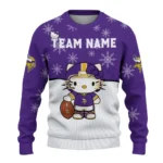 Minnesota Vikings Sweater Custom Hello Kitty Purple Best Selling