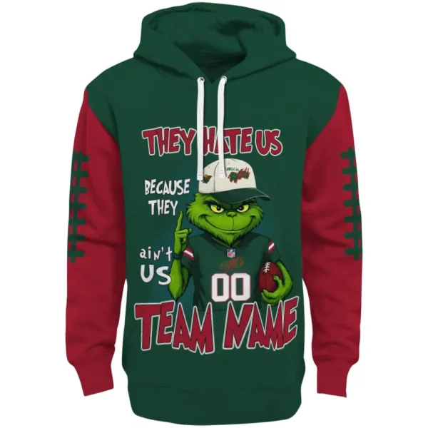 Minnesota Wild Hoodie Personalized Grinch Fierce Red Best Selling