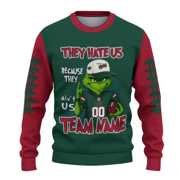 Minnesota Wild Sweater Customized Grinch Fierce Red Best Selling