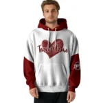 Mississippi State Bulldogs Hoodie Customized Scribble Heart Maroon White Best Selling