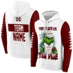 Mississippi State Bulldogs Hoodie Personalized Grinch Fierce Maroon Best Selling