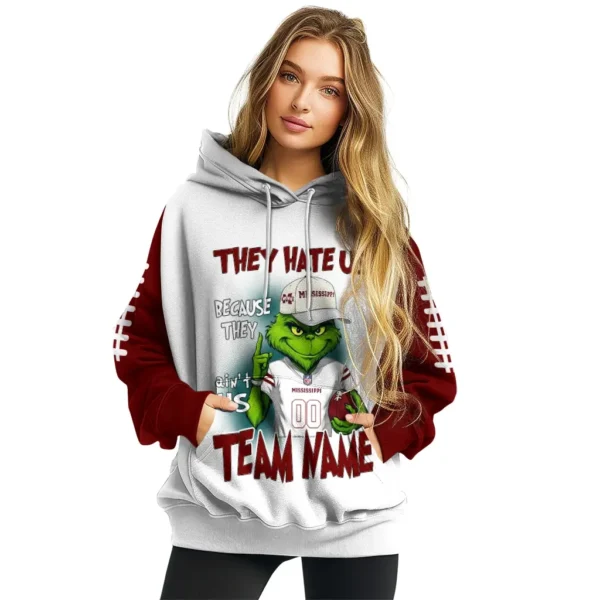 Mississippi State Bulldogs Hoodie Personalized Grinch Fierce Maroon High Quality