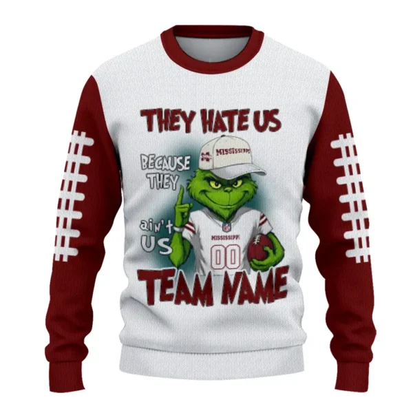 Mississippi State Bulldogs Sweater Customized Grinch Fierce Maroon Best Selling