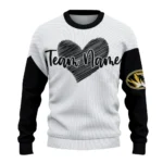 Missouri Tigers Sweater Custom Heart Sketch Black White Best Selling