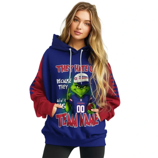 Montreal Canadiens Hoodie Custom Grinch Fierce Red High Quality