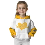 Nashville Predators Hoodie Custom Scribble Heart Gold White Best Selling