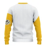 Nashville Predators Sweater Customized Heart Sketch Gold White Best Selling