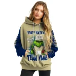 Navy Midshipmen Hoodie Personalized Grinch Fierce Blue Best Selling