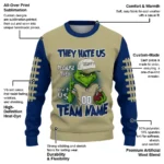 Navy Midshipmen Sweater Customized Grinch Fierce Blue Best Selling