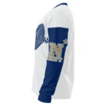 Navy Midshipmen Sweater Personalized Heart Sketch Blue White Best Selling