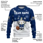 Navy Midshipmen Sweater Personalized Hello Kitty Blue Best Selling