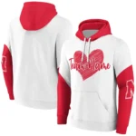 Nebraska Cornhuskers Hoodie Custom Scribble Heart Red White Best Selling