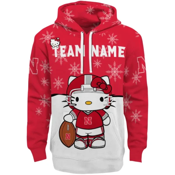Nebraska Cornhuskers Hoodie Personalized Hello Kitty Red Best Selling