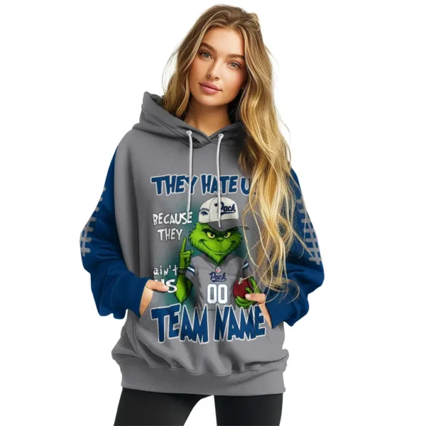 Nevada Wolf Pack Hoodie Customized Grinch Fierce Blue High Quality