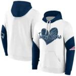 New England Patriots Hoodie Custom Scribble Heart Blue White Best Selling