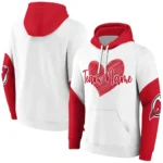 New Jersey Devils Hoodie Customized Scribble Heart Red White Best Selling