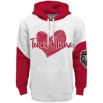 New Mexico Lobos Hoodie Personalized Scribble Heart Red White Best Selling
