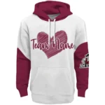 New Mexico State Aggies Hoodie Personalized Scribble Heart Crimson White Best Selling