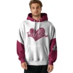 New Mexico State Aggies Hoodie Personalized Scribble Heart Crimson White Best Selling