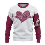 New Mexico State Aggies Sweater Custom Heart Sketch Crimson White Best Selling