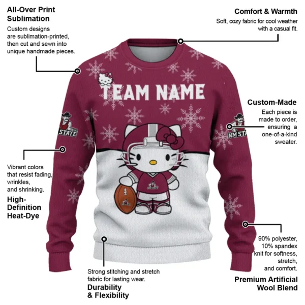 New Mexico State Aggies Sweater Custom Hello Kitty Crimson New Arrival