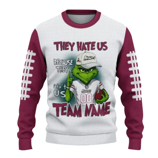New Mexico State Aggies Sweater Personalized Grinch Fierce Crimson Best Selling