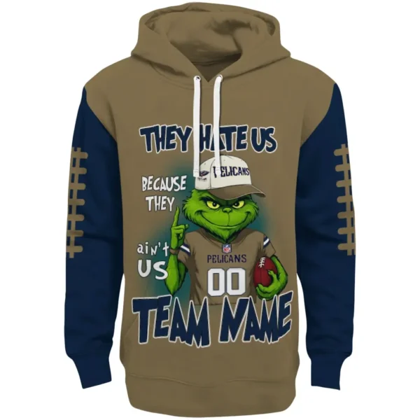 New Orleans Pelicans Hoodie Personalized Grinch Fierce Navy Best Selling