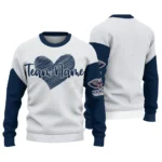 New Orleans Pelicans Sweater Personalized Heart Sketch Navy White Best Selling