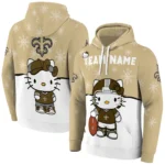 New Orleans Saints Hoodie Custom Hello Kitty Gold Best Selling