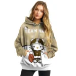 New Orleans Saints Hoodie Custom Hello Kitty Gold Best Selling