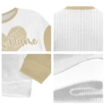 New Orleans Saints Sweater Personalized Heart Sketch Gold White Best Selling
