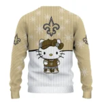 New Orleans Saints Sweater Personalized Hello Kitty Gold Best Selling