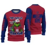 New York Giants Sweater Personalized Grinch Fierce Blue Best Selling