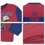 New York Giants Sweater Personalized Grinch Fierce Blue Best Selling