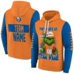New York Islanders Hoodie Custom Grinch Fierce Blue Best Selling