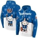 New York Islanders Hoodie Customized Hello Kitty Blue Best Selling