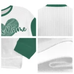 New York Jets Sweater Customized Heart Sketch Green White Best Selling